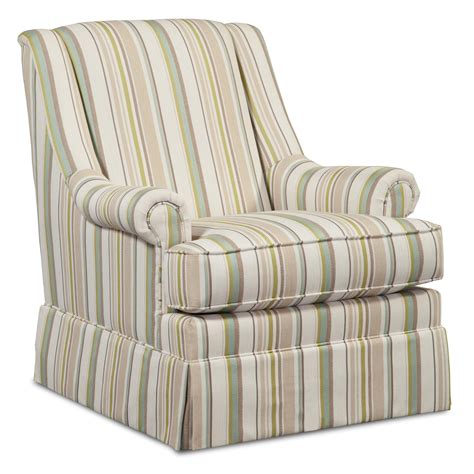 Craftmaster Swivel Chairs 052810 Skirted Accent Chair With Rolled Panel