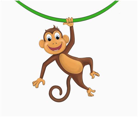 Monkey hanging from tree png photoshop. Library of jungle monkey vector stock png files Clipart ...