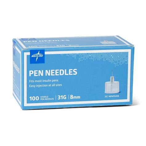 Medline Insulin Pen Needle 31g X 8 Mm 1000ct