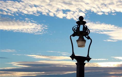 Lamp Post And The Sunset Stock Photo Image Of Boulevard 54343468