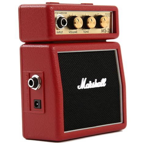 Marshall Ms 2r 1w Battery Powered Red Micro Guitar Amp Reverb
