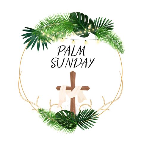 Palm Sunday Hd Transparent Round Creative Palm Sunday Border Palm