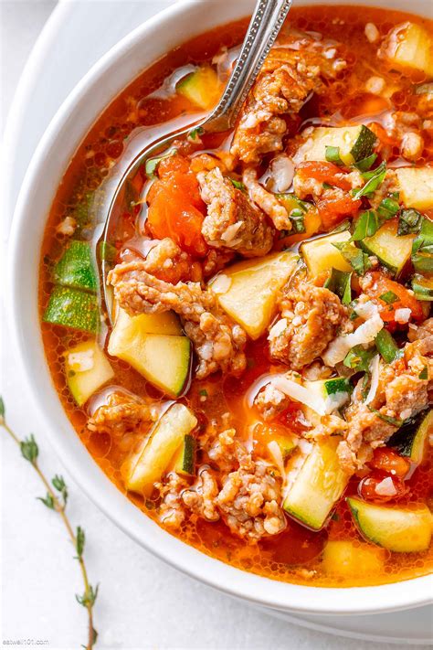 Maybe you would like to learn more about one of these? Zucchini Tomato Italian Sausage Soup Recipe - Sausage Soup ...
