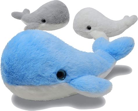 Fluffuns 3 Pack Whale Stuffed Animal Stuffed Whale Plush