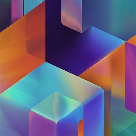 Download Wallpaper Geometric 3d Shapes 2048x2048