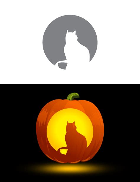 Printable Cat Pumpkin Stencils