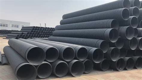 12 Inch Black Corrugated Double Wall Plastic Culvert Pipe For Drain