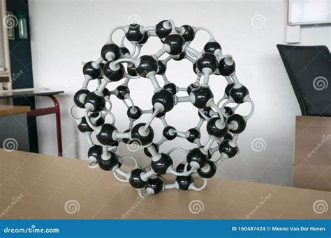 Three Dimensional Model Of A Carbon Molecule C60 Also Known As