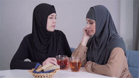 modest muslim woman in hijab calming down stock footage sbv 338125143 storyblocks