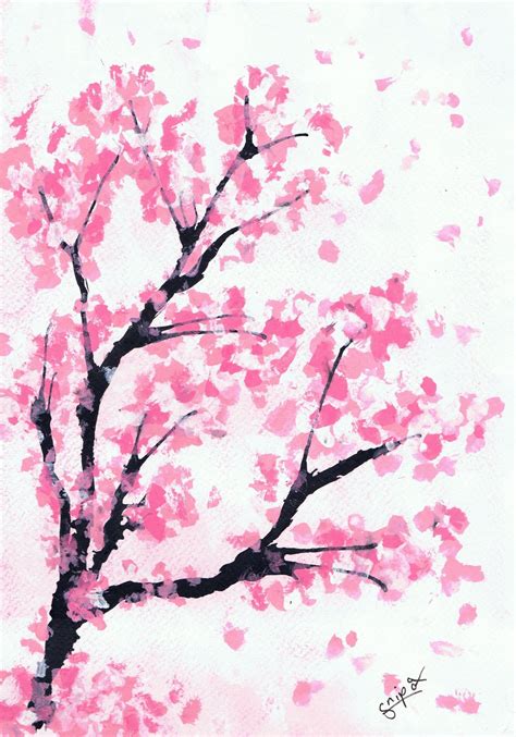 Cherry Blossom Tree Drawing Easy At Free