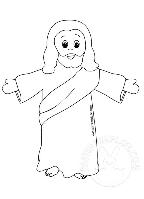 Easter Sunday Resurrection Of Jesus Coloring Page Easter Template