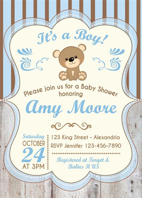 Imprimibles Invitaciones Baby Shower Ositos Niña