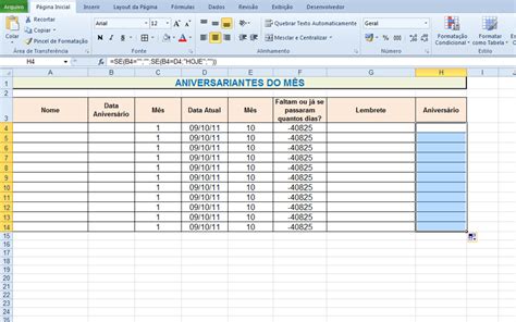 Planilha No Excel Lista Aniversariantes Do Mês Saiba Como Criar O