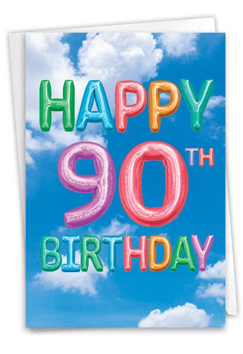 inflated messages 90 stylish milestone birthday card