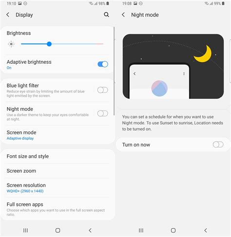 How To Enable Night Mode On Samsung One Ui Android Pie Sammobile