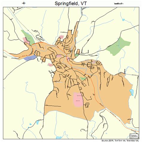 Springfield Vermont Street Map 5069475