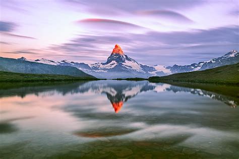 Matterhorn Nature Mountains Reflection Hd Wallpaper Wallpaperbetter