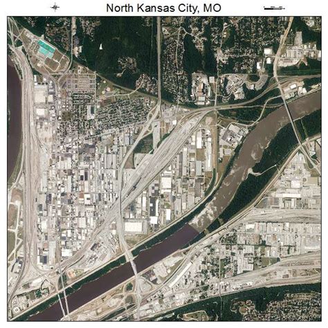 Aerial Photography Map Of North Kansas City Mo Missouri