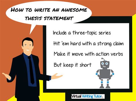 A thesis statement is a sentence or two in the middle or the end of your essay introduction. How can I write an awesome thesis statement? - Virtual ...
