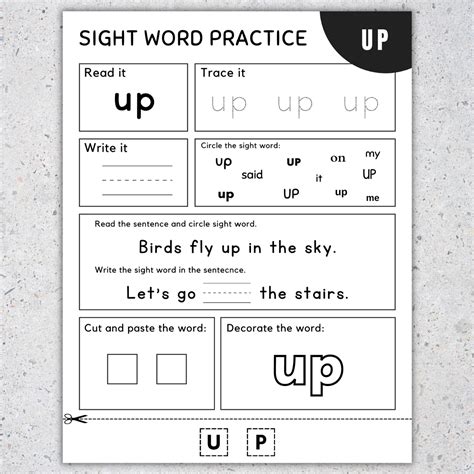 Pre Primer Sight Words Pre K Sight Words Worksheets No Prep Set 1