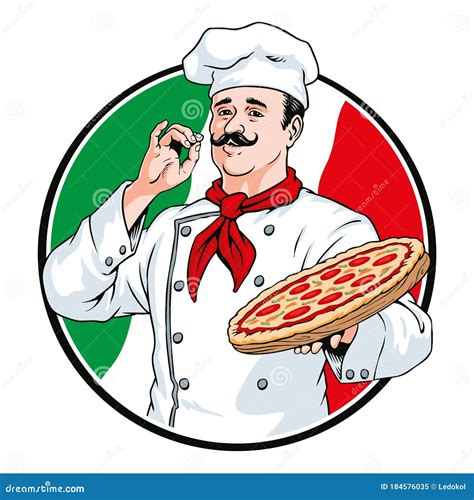 Chef Pizza Set Vector Illustration 51215294