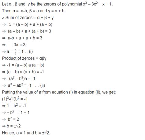 Class 10 Maths Ncert Solutions Chapter 2 Polynomials Learn Cbse