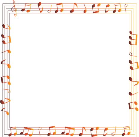 Music Note Border Music Note Frame Png Transparent Clipart Image And