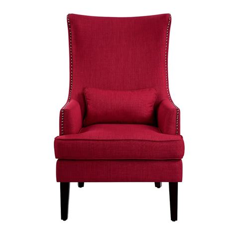 Avina Red Accent Chair Homelegance Furniture Cart