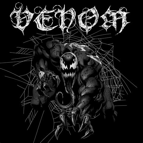 Venom Web Camiseta Negra Para Hombre De Manga Corta Etsy
