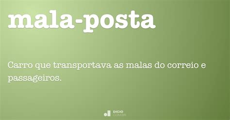 Mala Posta Dicio Dicionário Online De Português