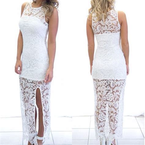 Sexy Womens Lace Sleeveless Summer Casual Cocktail Party Evening Dress