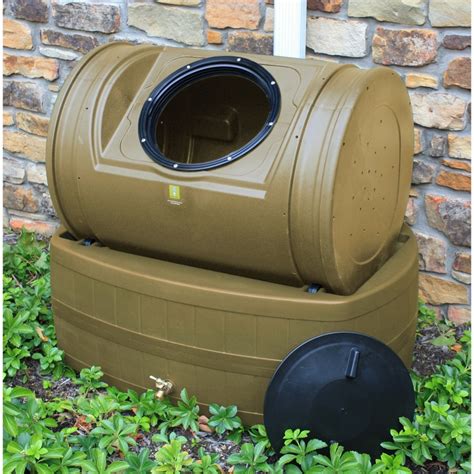 Compost Wizard Hybrid Composter And Rain Barrel In Khaki Rain Barrel