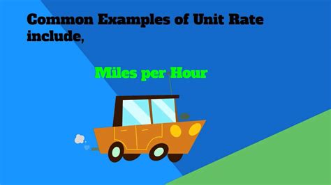 In terms of loaning money, the rate provides important guidelines that make it possible to determine what type of interest will be charged. What is unit rate in Math? - YouTube