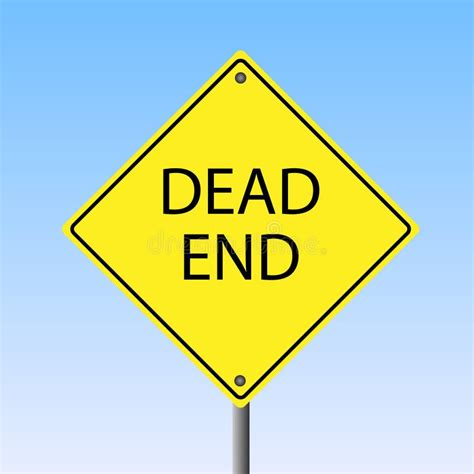 Dead End Icon Isolated On White Background Stock Vector Illustration