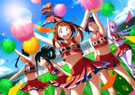 Fanart Mha Cheerleaders Anime
