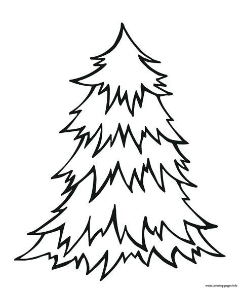 Simple Blank Christmas Tree Coloring Page Printable