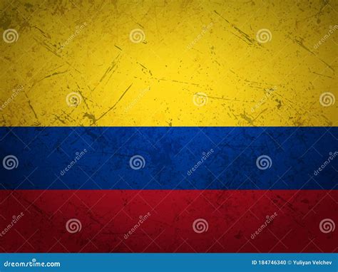 Grunge Colombia Flag Stock Vector Illustration Of Distressed 184746340