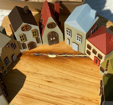 Set Of 6 Wooden Houses Kids Craft Painting Kit Miniature Etsy