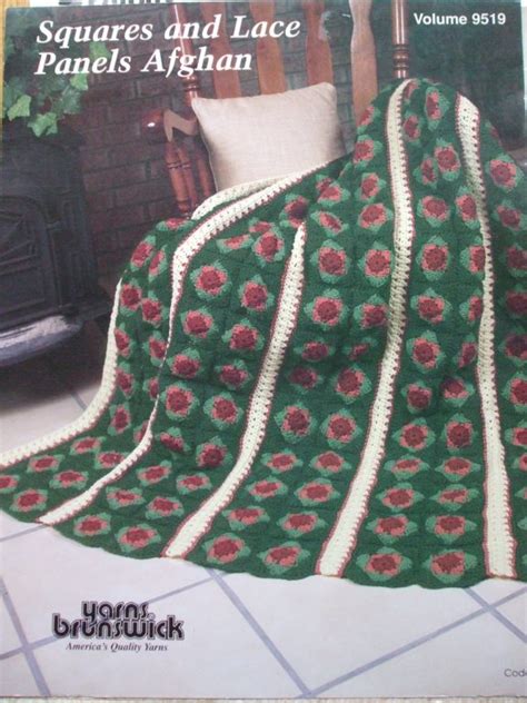 Crochet Patterns Afghans X6 Bouquet Patons Yarns Brunswick