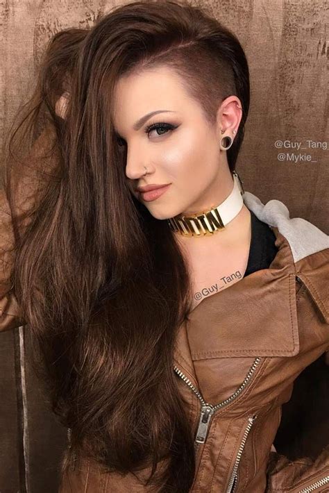 28 Long Hair Shaved Side Hairstyles Hairstyle Catalog