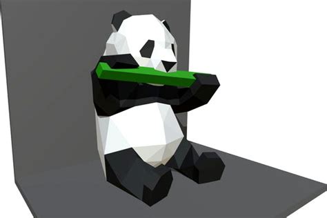 Panda Figure Low Poly 3d Model