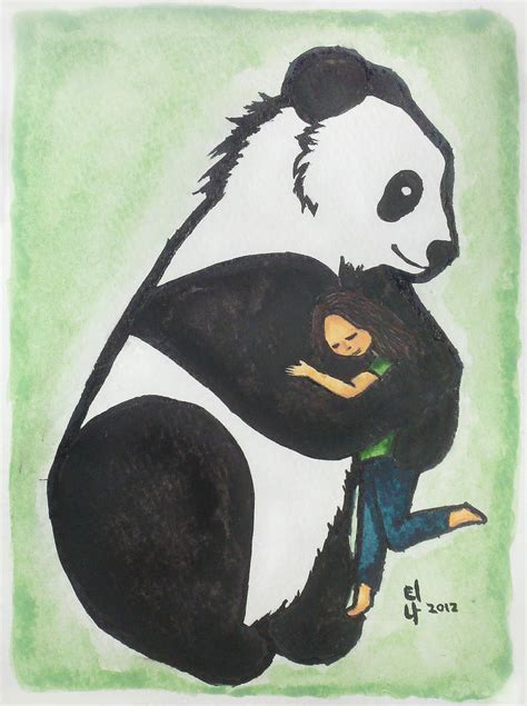 Panda Hug By Wolfvixyn On Deviantart