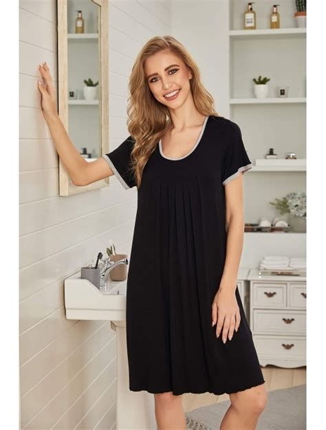 Buy Ekouaer Womens Nightgown Short Sleeve Sleepwear Comfy Sleep Shirt