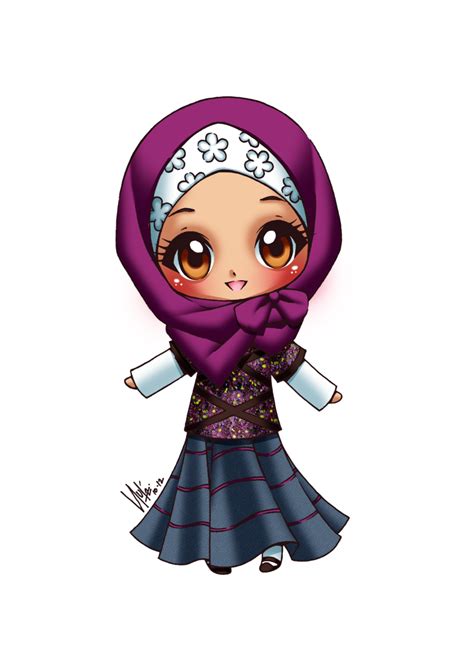 Chibi Clipart Muslimah Download Gambar Kartun Muslimah Png Image With Images
