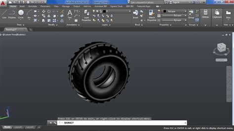 3d Modeling Of Tyre In Autocad 2016 Or Autocad 2017 Youtube