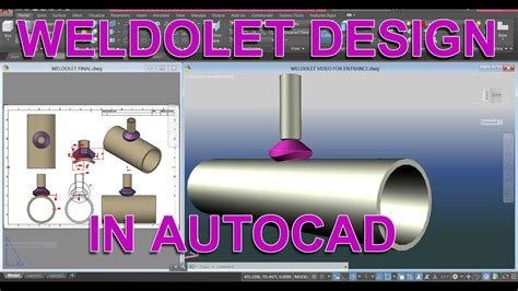 Weldolet Reducer Design In Autocad Youtube
