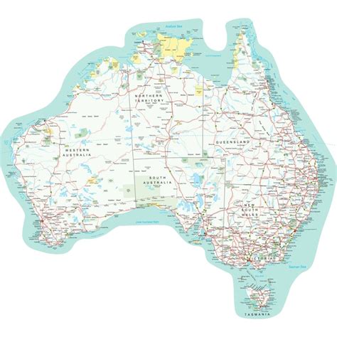 Huge Australian Road Map Vinyl Decal Rolling Solo Australia®