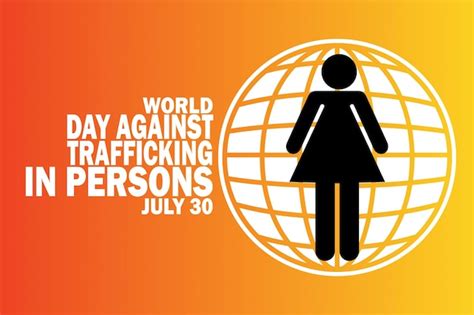 premium vector world day against trafficking in persons