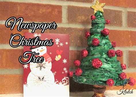 Easy Newspaper Christmas Tree Diy Craft Tutorial Craft Klatch