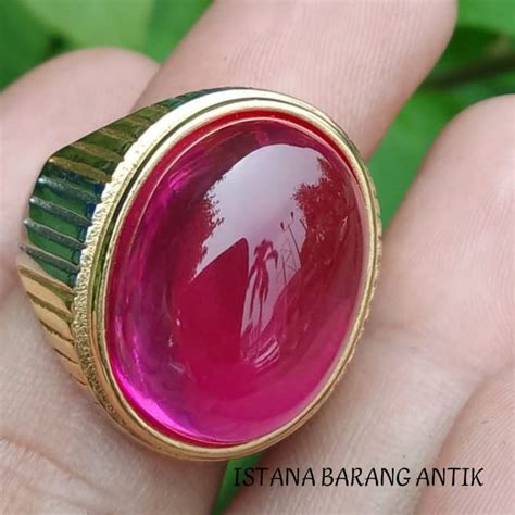Jual Cincin Batu Merah Siam Rose Original Bangkok Shopee Indonesia